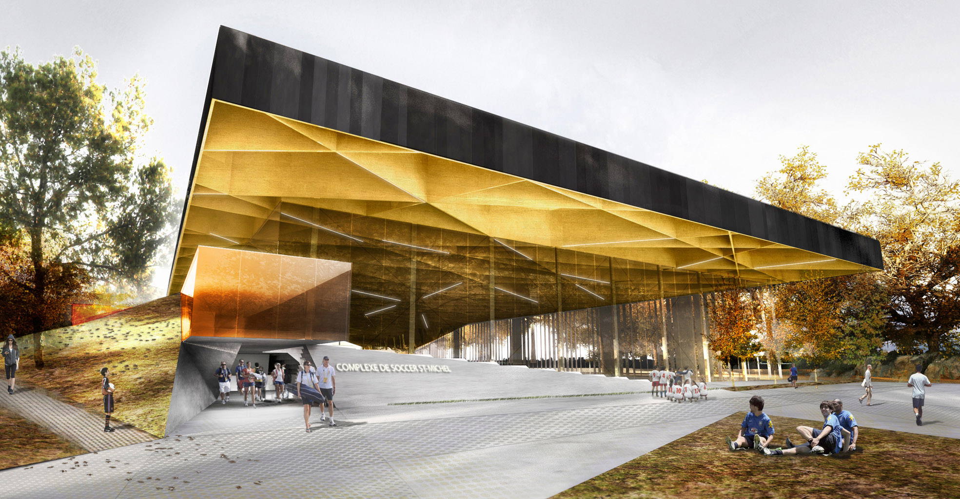 Review:Covering a stadium without retraction by Bechara Helal